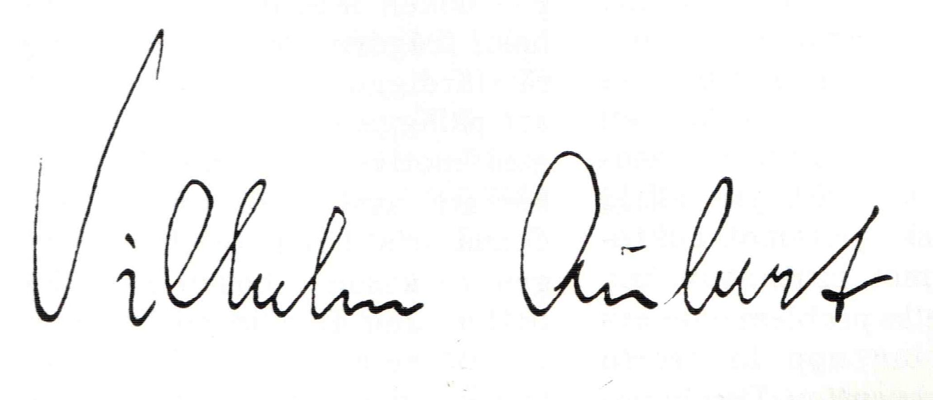 Signaturtrekket til Vilhelm Aubert